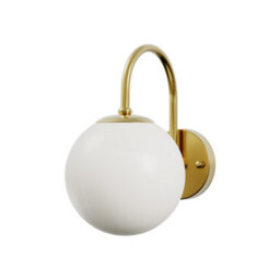 Living And Home Gold Modern Wall Light With Glass Lamp Shade ,brass Effect Wall Light - thumbnail 5