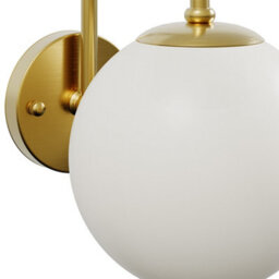 Living And Home Gold Modern Wall Light With Glass Lamp Shade ,brass Effect Wall Light - thumbnail 7