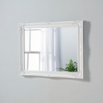 Yearn French Style Carved Mirror Silver 105X75Cm - image 1