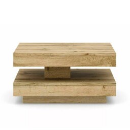 Heze Furniture Cotto Modern Coffee Table With Rotating Tabletop - Wotan Oak - thumbnail 2