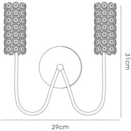 Luminosa Lighting Luminosa Martina Wall Lamp 2 Light G4 Polished Chrome/crystal, Not Led/cfl Compatible - thumbnail 3