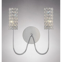 Luminosa Lighting Luminosa Martina Wall Lamp 2 Light G4 Polished Chrome/crystal, Not Led/cfl Compatible - thumbnail 2