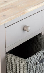 Statement Furniture Kitchen Display Cabinet With Wine Rack - Dove Grey - thumbnail 3