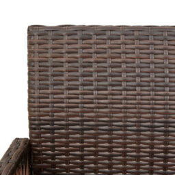 Berkfield Garden Bar Stools 2 Pcs Brown Poly Rattan - thumbnail 9