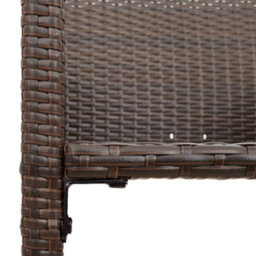 Berkfield Garden Bar Stools 2 Pcs Brown Poly Rattan - thumbnail 8