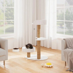 3 Tier Cat Tree Tower Plush Cat Bed Sisal Scratching Post Kitten Play Platform - thumbnail 5