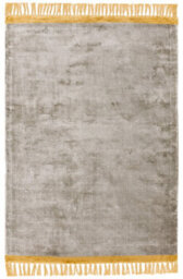 Silver/mustard,kilim Luxurious Modern Plain Handmade Rug For Bedroom & Living Room-200Cm X 290Cm - thumbnail 2
