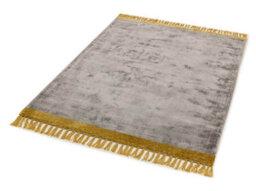Silver/mustard,kilim Luxurious Modern Plain Handmade Rug For Bedroom & Living Room-200Cm X 290Cm - thumbnail 6