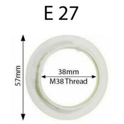 20 Pack E27 Bakelite Lamp Shade Reducers, 38mm Diameter Converter Rings For Table Lamp, Ceiling Pendant Lights - thumbnail 2