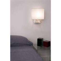Luminosa Lighting Luminosa Vesper 1 Light Indoor Wall Lamp White With Shade, E14 - thumbnail 2