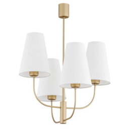 Luminosa Lighting Luminosa Safiano Multi Arm Pendant Ceiling 4 Light White, Gold - thumbnail 2