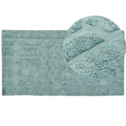 Beliani Rug Sirnak Mint Green 80 X 150 Cm Cotton - thumbnail 1