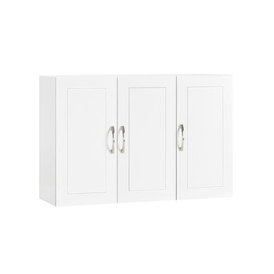 Sobuy Frg231-L-W, Bathroom Wall Cupboard Kitchen Wall Cabinet Bathroom Cabinet Mounted Storage Unit With And 3 Door,white - image 1