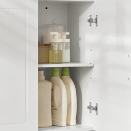 Sobuy Frg231-L-W, Bathroom Wall Cupboard Kitchen Wall Cabinet Bathroom Cabinet Mounted Storage Unit With And 3 Door,white - thumbnail 9
