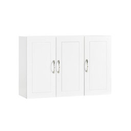 Sobuy Frg231-L-W, Bathroom Wall Cupboard Kitchen Wall Cabinet Bathroom Cabinet Mounted Storage Unit With And 3 Door,white - thumbnail 1