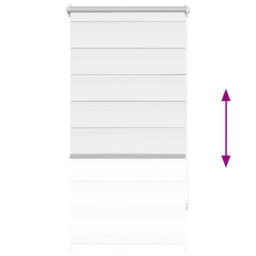 Walplus White Zebra Blind 60 X 120 Cm - Light Filtering Roller Blind With Fittings Included - thumbnail 5