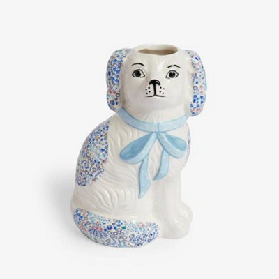 Cath Kidston Ceramic Dog Vase - Blue - image 1
