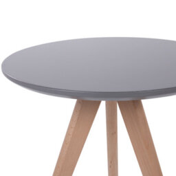 Beliani Nest Of 3 Tables - Grey Mdf Tops, Beech Tripod Legs, Matt Finish - thumbnail 5
