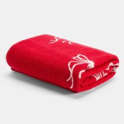 Ohs Bows 100% Premium Cotton Bath Towel Hotel Quality Soft Absorbent - Red - thumbnail 2