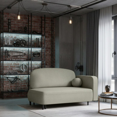 Solo Sofa Bed With Sleeping Function And Storage Compartment Polyurethane Foam Wooden Metal Legs 162X93X97Cm Green Right - image 1