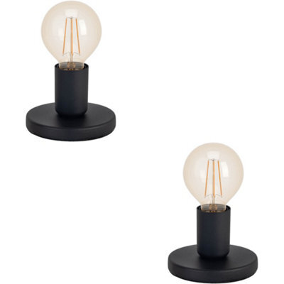 Loops 2 Pack Sleek Modern Black Table Lamp For Indoor Home Decor - Stylish Lighting Solution - image 1
