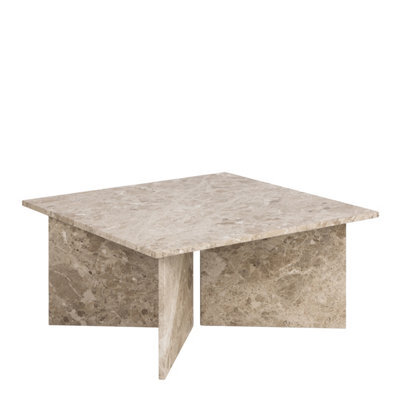 Furniture To Go Vega Square Coffee Table With Brown Marble Top 90Cm - image 1