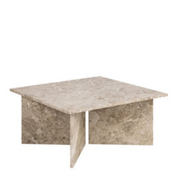 Furniture To Go Vega Square Coffee Table With Brown Marble Top 90Cm - thumbnail 1