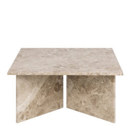 Furniture To Go Vega Square Coffee Table With Brown Marble Top 90Cm - thumbnail 2