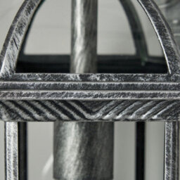Litecraft Fitz Brushed Silver Large Outdoor Lantern Wall Light - thumbnail 5