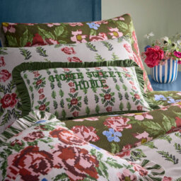 Furn. Feeoni Cottage Floral Duvet Set, Single, Green - thumbnail 3