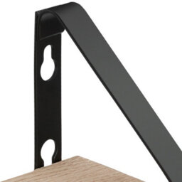 Tectake Wall Shelves - Set Of 3, Decorative Metal Brackets, High Load-Capacity, 3 Widths Included  - Industrial Wood Light, Oak Sonoma - thumbnail 9