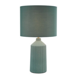 DAR Chloris Large Table Lamp Green With Shade