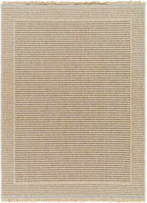 Livabliss Mirage Cottage Tan Black Fringe Indoor & Outdoor Jute-Look Rug 200 X 275 Cm Easy To Clean, Perfect For Balcony Or Dining Room - image 1