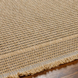 Livabliss Mirage Cottage Tan Black Fringe Indoor & Outdoor Jute-Look Rug 200 X 275 Cm Easy To Clean, Perfect For Balcony Or Dining Room - thumbnail 3