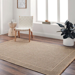 Livabliss Mirage Cottage Tan Black Fringe Indoor & Outdoor Jute-Look Rug 200 X 275 Cm Easy To Clean, Perfect For Balcony Or Dining Room - thumbnail 6