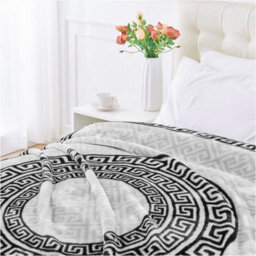Gc Gaveno Cavailia Faux Fur Mink Apollo Greek Throw 150X200Cm Grey Luxury Warm Easy Care Thermal Warm & Cosy Fleece Blanket Throw - thumbnail 5