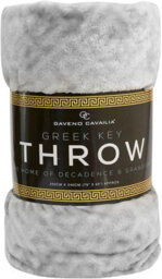 Gc Gaveno Cavailia Faux Fur Mink Apollo Greek Throw 150X200Cm Grey Luxury Warm Easy Care Thermal Warm & Cosy Fleece Blanket Throw - thumbnail 2