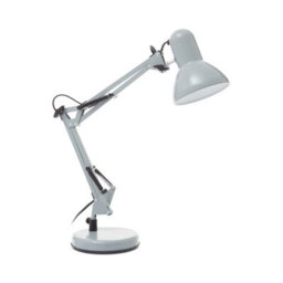Orsina Studio Matte Grey Metal Desk Lamp, Adjustable Anglepoise Design Tall Table Lamps, Contemporary Desk Lamp - thumbnail 2
