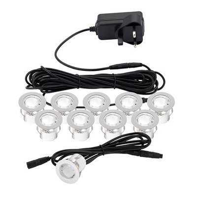 Saxby Sax75530 Kios Ip44 30mm Walkover Plinth Lights Daylight White - image 1