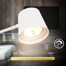 Briloner Battery Powered White Dimmable Standing Floor Lamp 126,5Cm - thumbnail 5