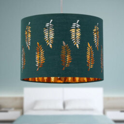 First Choice Lighting Fern Dark Green Cut Out 30Cm Pendant Lightshade - thumbnail 4
