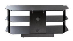 Alphason Essentials Tv-Stand With 3 Shelves Black/glass, 1200mm - thumbnail 3