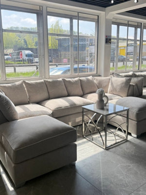 Home & Love Luxury Bishop U Shape Corner Sofa - Aston Cream