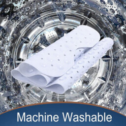 Ameha Non Slip Shower Mat White 40 X 100 Cm Extra Large Bath Tub With Strong Suction Cups Grip And Drain Holes Pvc Mats - thumbnail 8