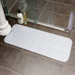 Ameha Non Slip Shower Mat White 40 X 100 Cm Extra Large Bath Tub With Strong Suction Cups Grip And Drain Holes Pvc Mats - thumbnail 9