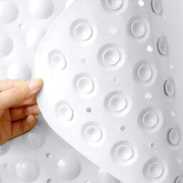 Ameha Non Slip Shower Mat White 40 X 100 Cm Extra Large Bath Tub With Strong Suction Cups Grip And Drain Holes Pvc Mats - thumbnail 5