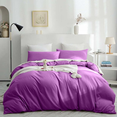 Moonlight Bedding Duvet Cover With Pillowcase Set, Purple, King (230Cm X 220Cm) - image 1