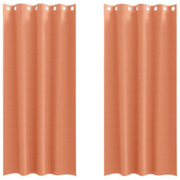 Berkfield Modern Curtains With Curtains 2 Pcs Terracotta 260 X 140 Cm Polyester