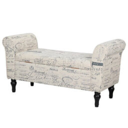 Bedroom Ottoman Storage Bench Accent Fabric End Stool Window Seat For Hallway - thumbnail 6