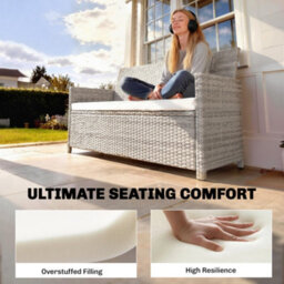 Outsunny 3Pcs Rattan Garden Seat Cushions Pads For Patio Furniture - thumbnail 6